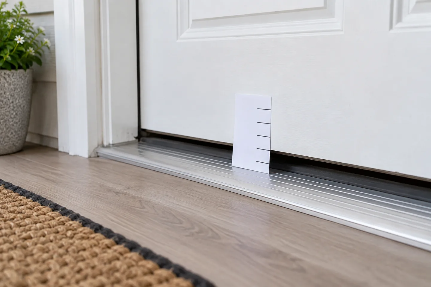 Measuring the gap beneath a manufactured-home door